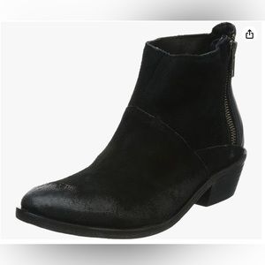 H by Hudson Fop Calf Leather Black Western Ankle Boots 6US / 37 EU